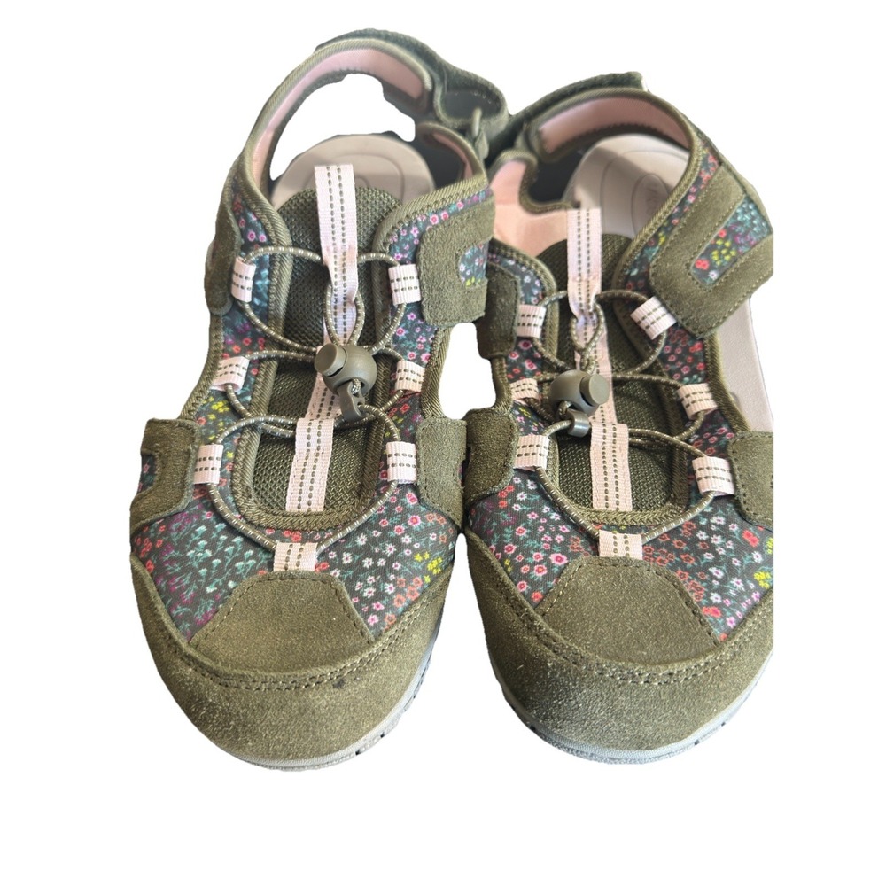 Lands' End Women's All Weather Closed Toe River Hiking‎ Sandals Olive Green  11D